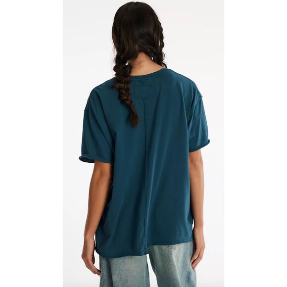 Free People We The Free Nina Short Sleeve Tee Navy Patina - Picture 2 of 6